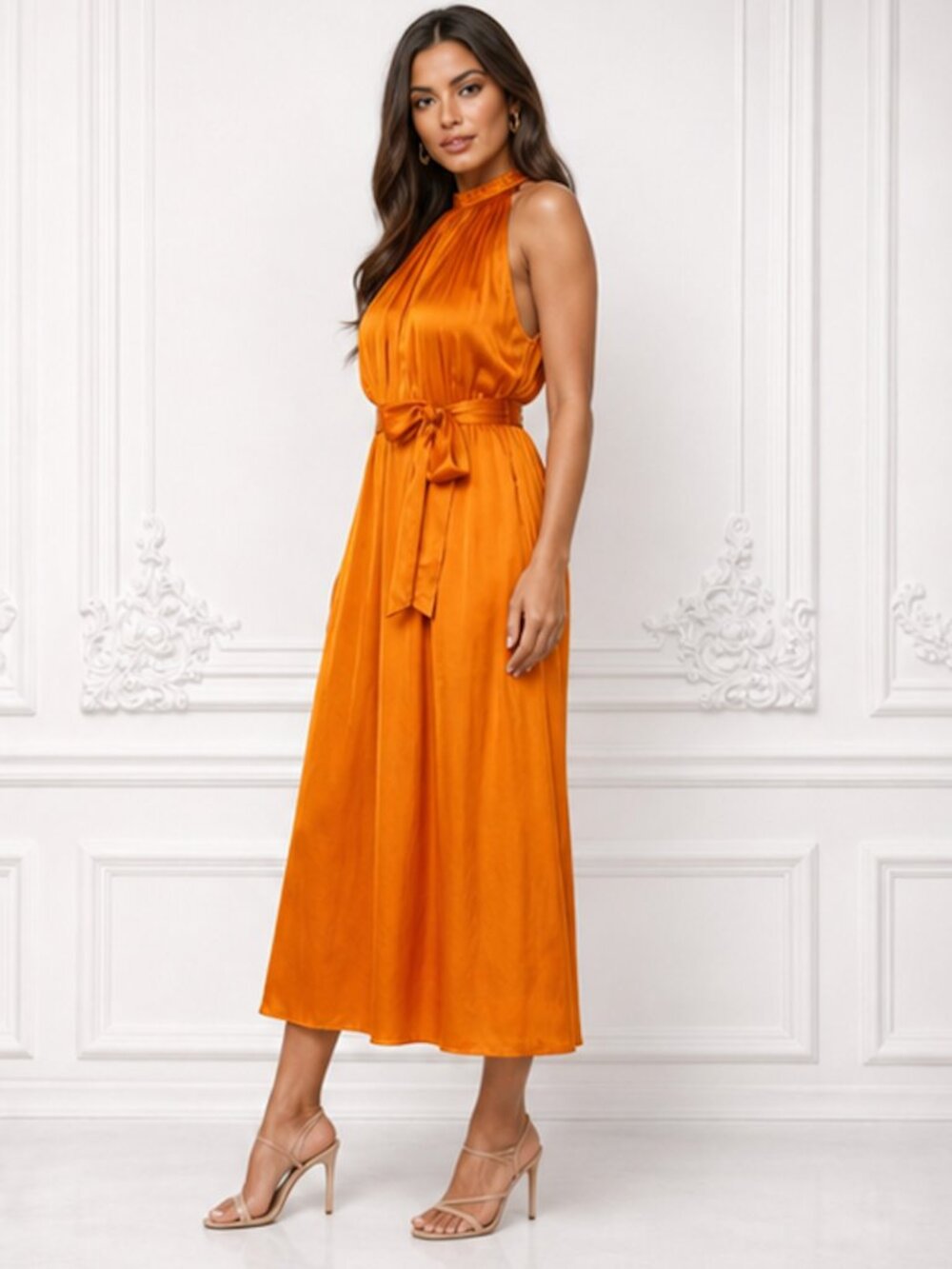 Sz Large: Lucy Paris Tenley Silky Maxi Dress